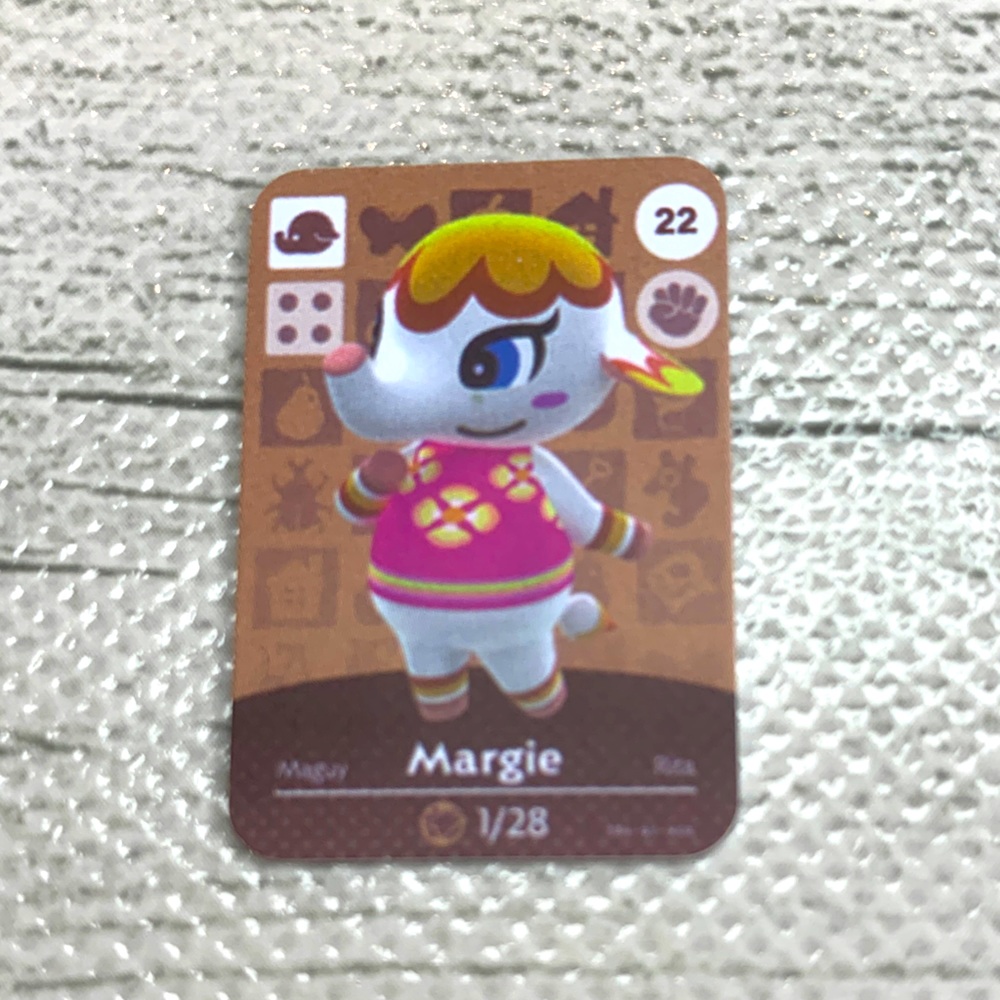 Animal Crossing Amiibo Margie Mini NFC Card. Scan in Villager ACNH Switch